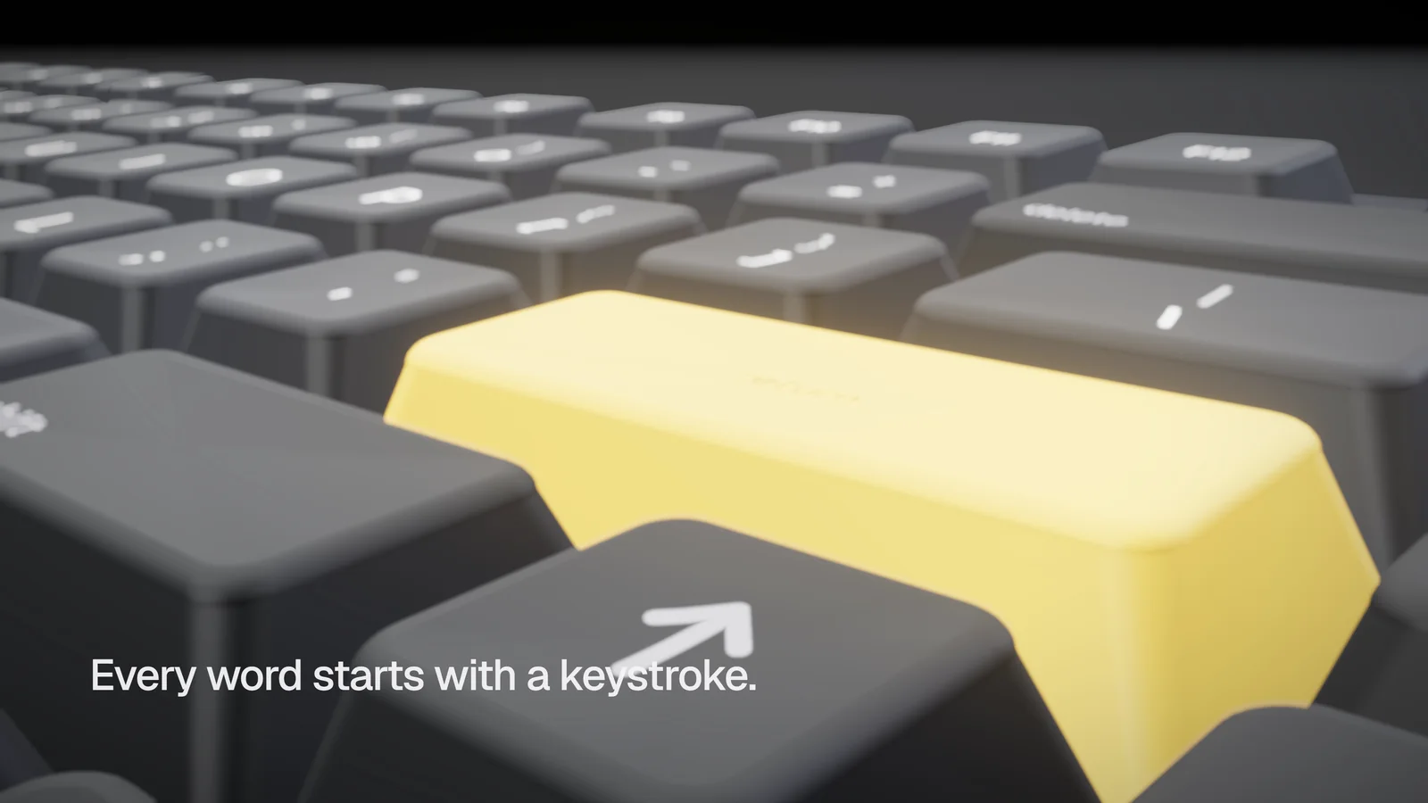 Return enters the sentence that was typed live by the keys.