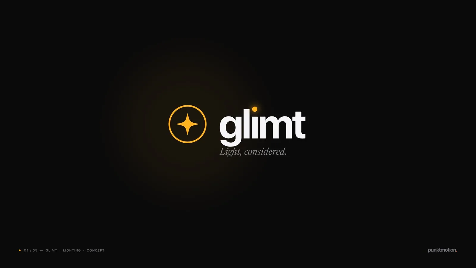 Glimt, lighting: the spark becomes the dot of the i.